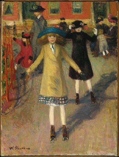 William Glackens Children Rollerskating